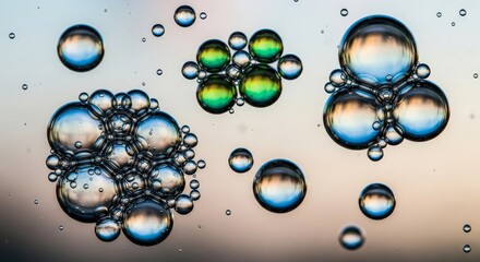 Abstract Macro Photography of Bubbles and Droplets