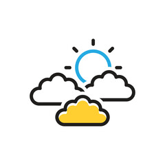 Multi color icon for sky