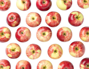 Arrangement of perfectly ripe, red and yellow-tinged fruit against a black backdrop