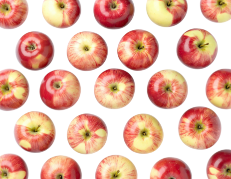 Arrangement of perfectly ripe, red and yellow-tinged fruit against a black backdrop