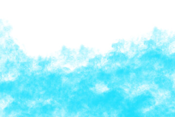 Soft Blue Cloud or Smoke Formation Border with Abstract Texture