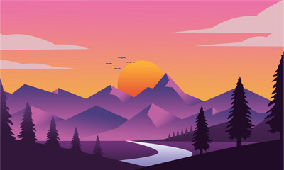 Twilight River ? Minimalist S...