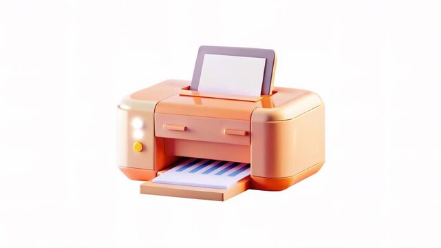 Colorful 3D printer with an open tray and colorful buttons.