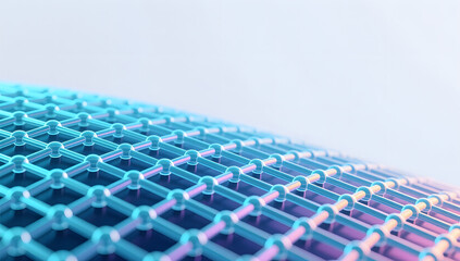 Obraz premium Futuristic Nanomaterial Grid Surface with Ultra-Realistic Texture