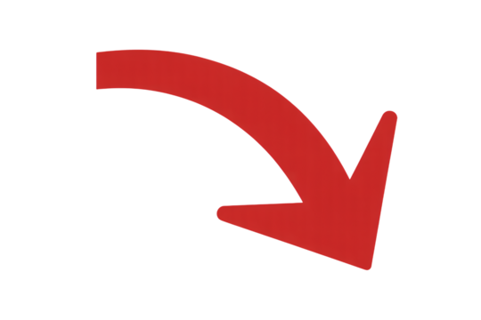 Stylish arrow points downward, ideal for modern web design usage