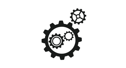 Interlocking gears symbolizing collaboration innovation and mechanical engineering systems vector