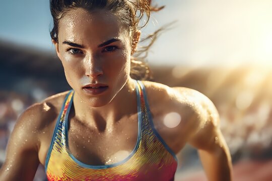 Unleashed: The Sprinting Spirit of a Female Athlete
