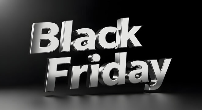 Get ready for incredible savings this Black Friday with this stunning metallic design, perfect for holiday promotions and shopping excitement