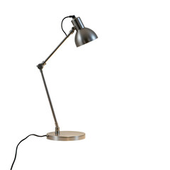 Modern Desk Lamp with Adjustable Arm and Sleek Metallic Design