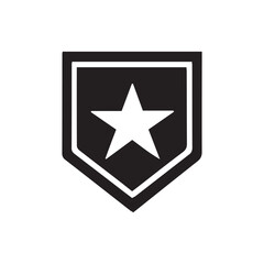 silver star with black ribbon