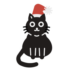 Cat with Christmas hat