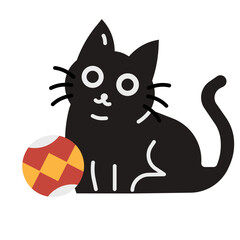 Cat with Ornament ball