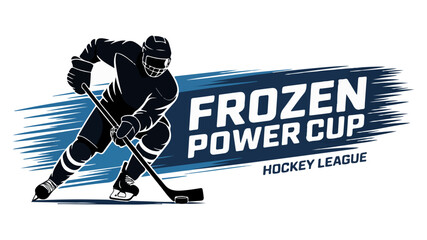Frozen Power Cup Hockey Vector Art