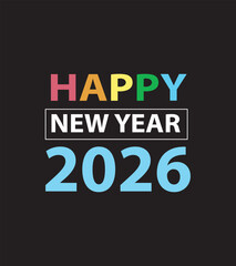 Elegant Hello 2026 New Year Typography Design