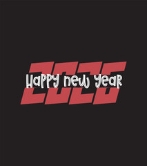 Fototapeta premium Elegant Happy New Year Typography Vector