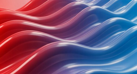 Modern vibrant abstract wavy lines in red and blue tones offer a dynamic, sleek look