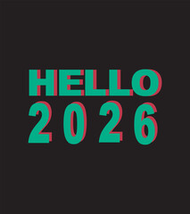 Elegant Happy New Year 2026 Typography Design