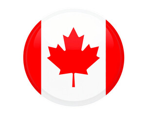 Hand Holding Shining Light Bulb with Energy Rays, Creative Concept, isolated - Flat Vector Illustration of Canadian Flag, Clean Minimal Design, isolated