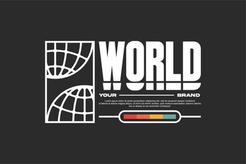 typography streetwear urban fashion template for printing