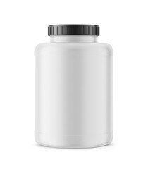Matt Protein Jar with black plastic 