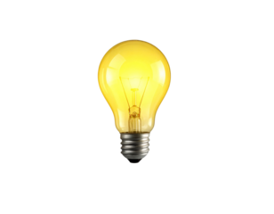 Hand Holding Shining Light Bulb with Energy Rays, Creative Concept, isolated - Glowing Light Bulb with Floating Idea Icons, Concept Illustration, isolated on transparent background