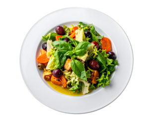 Hand Holding Shining Light Bulb with Energy Rays, Creative Concept, isolated - Gourmet Vegetable Salad with Olive Oil Dressing Isolated PNG