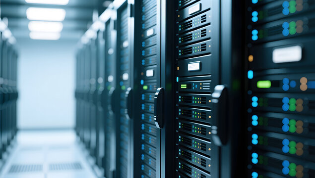 Server room data center backup hosting business finance background - Powered by Adobe