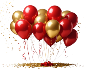 red and yellow balloons