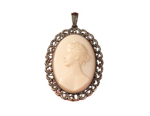 Hand Holding Shining Light Bulb with Energy Rays, Creative Concept, isolated - Victorian Style Cameo Pendant with Female Silhouette PNG