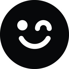 Happy smiley face icon with various color options and simple design