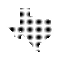 Fototapeta premium Texas dotted map icon design vector, Texas map in halftone, Vector illustration.