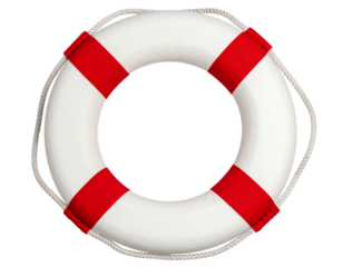 life buoy on white background