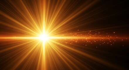 Gold light rays effect background, star, dark, fantasy, sunlight, vibrant, sun, gold,