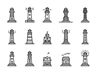 Harbor Lighthouse Line Art Beacon Light
