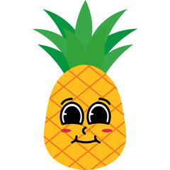 Cute Cartoon Pineapple Character