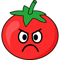 Obraz premium Cute Cartoon Tomato Character