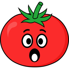 Obraz premium Cute Cartoon Tomato Character