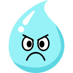 Obraz premium Cute Cartoon Water Drop Character