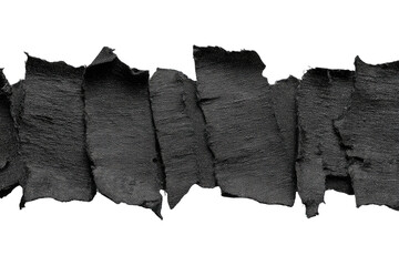 Striated, jagged, monochrome texture of dark gray strips against a solid black background