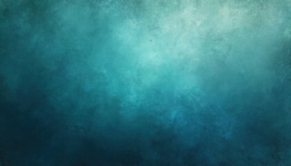 Fototapeta premium Grunge textured background in shades of blue and green. Abstract smoky effect with light breaking through. Deep water or stormy sky ambiance.