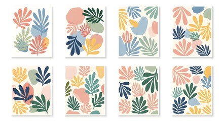 Obraz premium set of hand drawn flowers