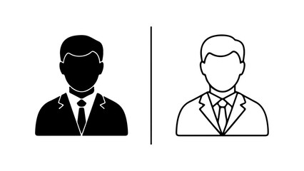 Business man icon set with transparent background