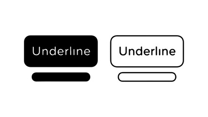 Underline buttons with black and white styles