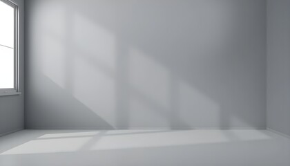 "Minimal Gray Studio Background with 3D Lightbox Effect for Product or Presentation Display"