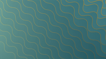 abstract geometric line gold wave green background vector illustration elegan wavy design EPS 10