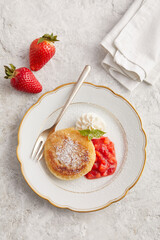 Millet Pancakes with Strawberries