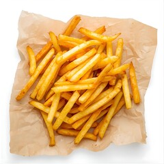 french fries isolated on white background