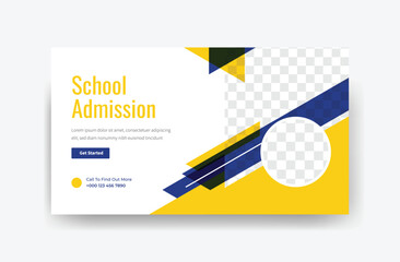 new academic session admission social media post design, creative school admissions banner 