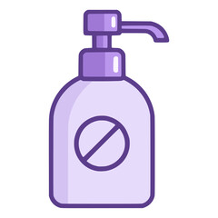 sprayer bottle of hand sanitizer clean hygiene flat color vector illustration template design