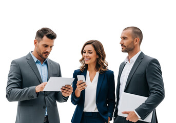 Business Team Using Digital Devices